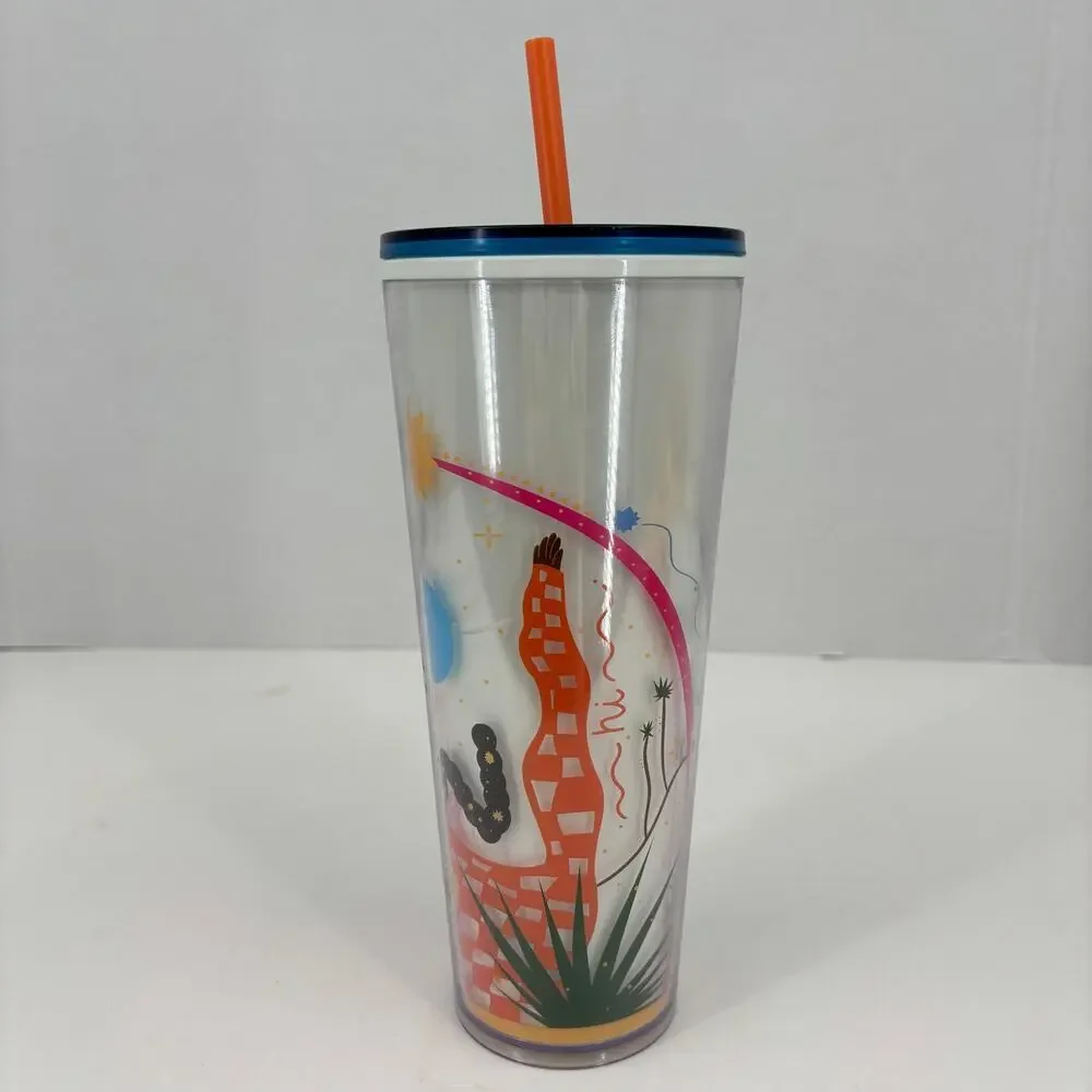 Starbucks x Manuela Guillen Tumbler Cup Venti 24 Oz with Lid‎ Straw